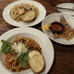 Chicken Marsala, Braised Beef Ragu, Calamari Fritti