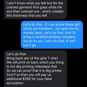 King DTG - Screenshot of our conversation - Screen Printing/T-Shirt Printing Near Me - North Miami Beach, Florida King DTG - Screenshot of our conversation - Screen Printing/T-Shirt Printing Near Me - North Miami Beach, Florida