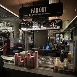 Far Out Ice Cream - Menu and order area