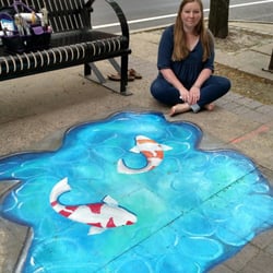 Wicked Illustrations Studio and Gallery - Lisbon St Sidewalk Mural Project with Melanie Therrien