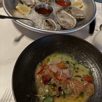 Blue Anchor - Oyesters HAMACHI SALMON CRUDO - Seafood Near Me - Jersey City, New Jersey