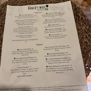 Baker's Wife Bistro - Menu - French Near Me - Hampton, Virginia Baker's Wife Bistro - Menu - French Near Me - Hampton, Virginia
