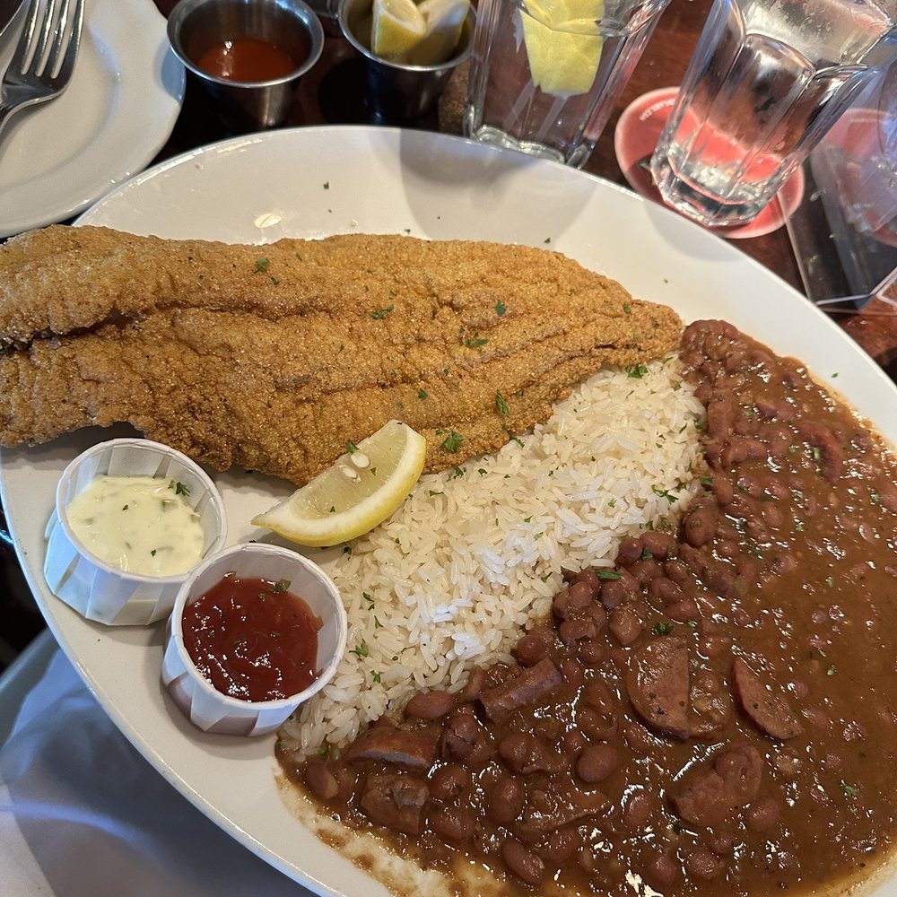 Pappadeaux Seafood Kitchen - Catfish with Red Beans & Rice - Seafood Near Me - Conroe, Texas Pappadeaux Seafood Kitchen - Catfish with Red Beans & Rice - Seafood Near Me - Conroe, Texas