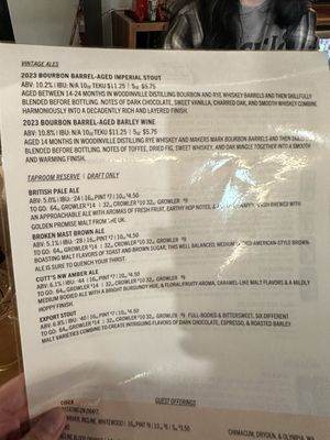 Menu photo 3 7 Seas Brewing Gig Harbor, WA