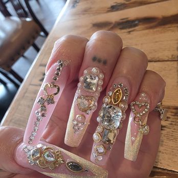 Top Nails & Spa - Nephew's wedding glam.I don't want to take them off, but I need a fill for my birthday. Ann out did herself here - Day Spas Near Me - Covina, California