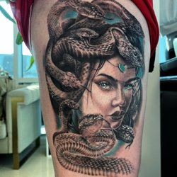 Kings of Queens Tattoo Studio - Medusa done by Charles