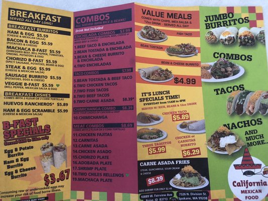 Menu photo 7 California Mexican Food Spokane, WA Menu photo 7 California Mexican Food Spokane, WA
