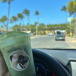 Blueberry matcha with cold foam Blueberry matcha with cold foam
