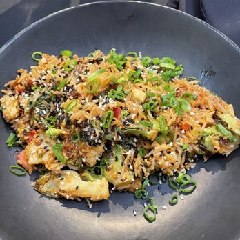 Upper Kirby Bistro - Vegan fried rice-advertised with sausage and fried onions but i didn't receive it- even so it was absolutely delicious!!! - New American Near Me - Houston, Texas Upper Kirby Bistro - Vegan fried rice-advertised with sausage and fried onions but i didn't receive it- even so it was absolutely delicious!!! - New American Near Me - Houston, Texas