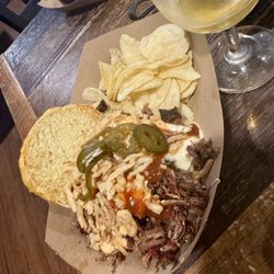 K'Town Pub Taphouse & BBQ - Beef and cheddar. The best thing we got.