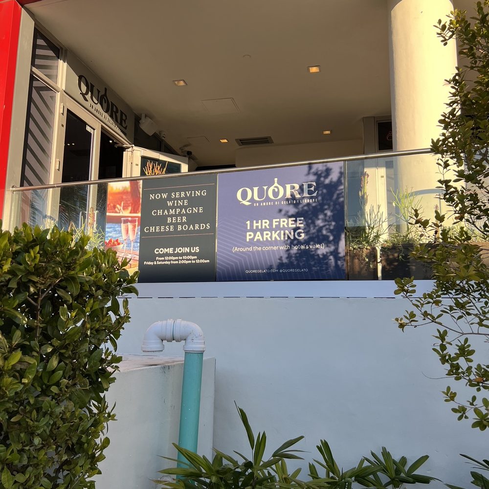 Quore Gelato - One hour free parking at hotel valet - Gelato Near Me - Hollywood, Florida Quore Gelato - One hour free parking at hotel valet - Gelato Near Me - Hollywood, Florida