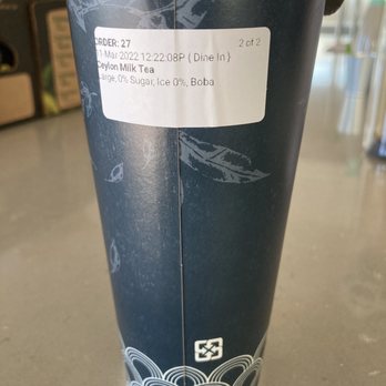 Brian Black Tea - Large Ceylon milk tea with boba no sugar no ice - Bubble Tea Near Me - Fremont, California Brian Black Tea - Large Ceylon milk tea with boba no sugar no ice - Bubble Tea Near Me - Fremont, California
