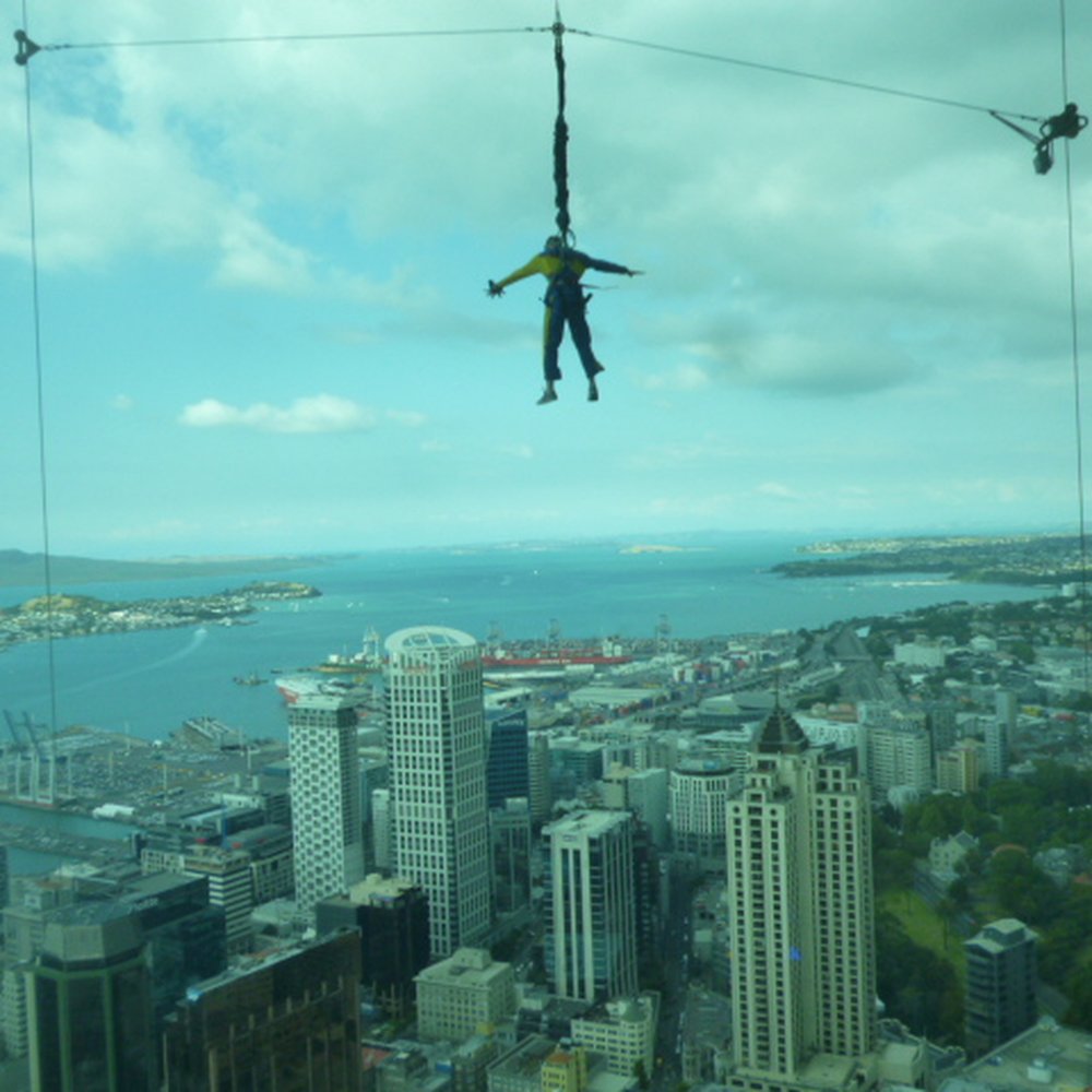 Sky Tower - Dangling Jumper in Quick Descent - Landmarks & Historical Buildings Near Me - Auckland, AUK Sky Tower - Dangling Jumper in Quick Descent - Landmarks & Historical Buildings Near Me - Auckland, AUK