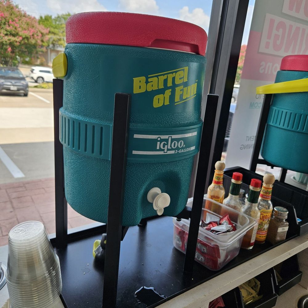 Saved By The Bagel - Water station (much appreciated) - Bagels Near Me - Plano, Texas
