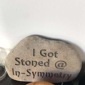 In-Symmetry - Cute "I got stoned" rock at the waiting area. - Massage Near Me - San Francisco, California In-Symmetry - Cute "I got stoned" rock at the waiting area. - Massage Near Me - San Francisco, California