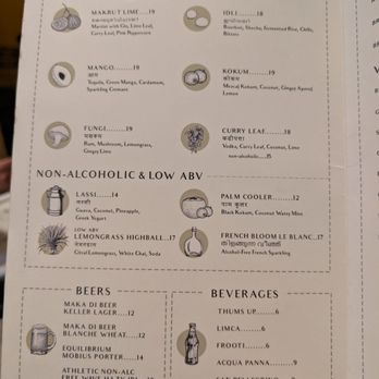 Kanyakumari - Drink Menu - Seafood Near Me - New York, New York