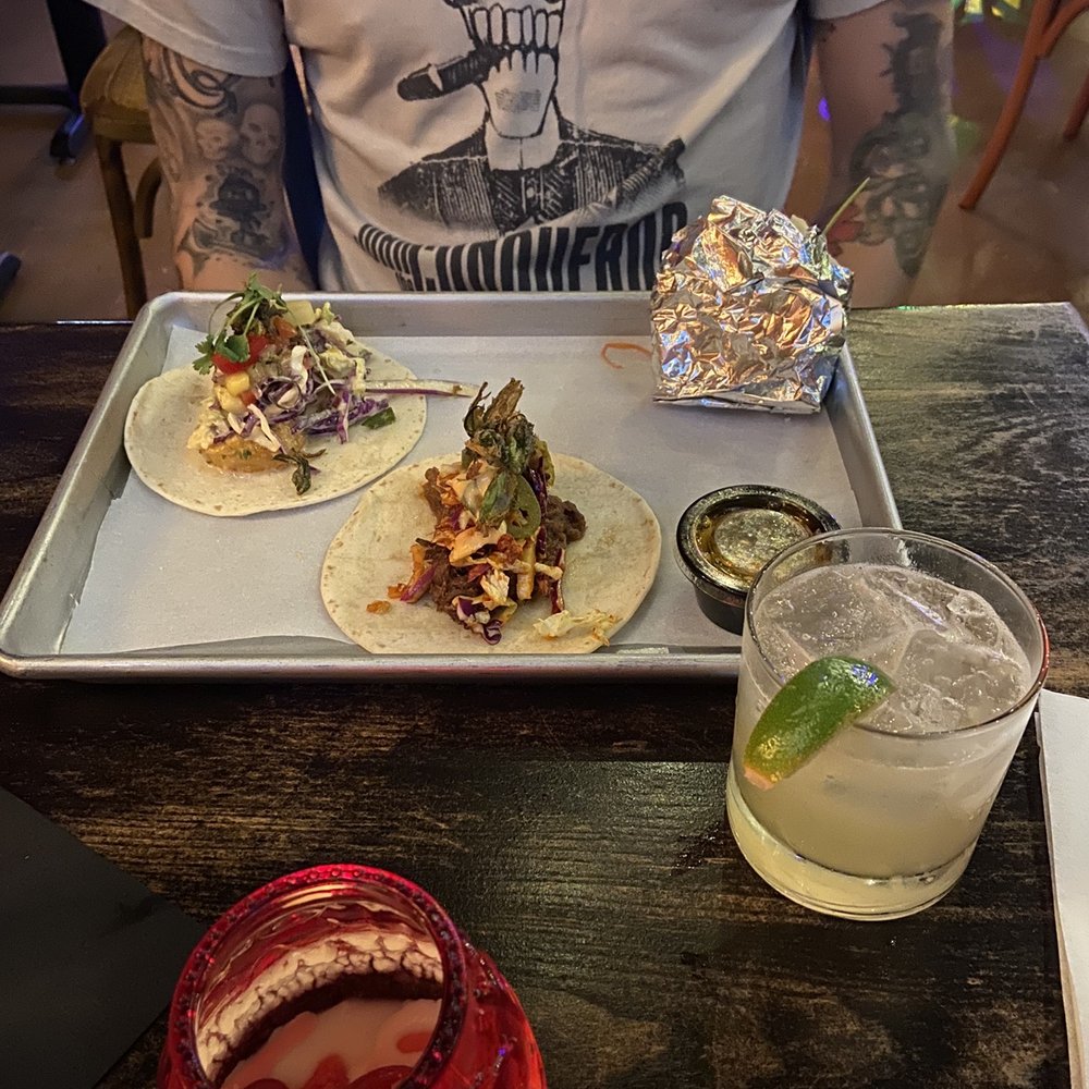 Circo - Thai shrimp taco, chicken and biscuit taco, Korean pork taco, bourbon margarita - Mexican Near Me - Sarasota, Florida Circo - Thai shrimp taco, chicken and biscuit taco, Korean pork taco, bourbon margarita - Mexican Near Me - Sarasota, Florida