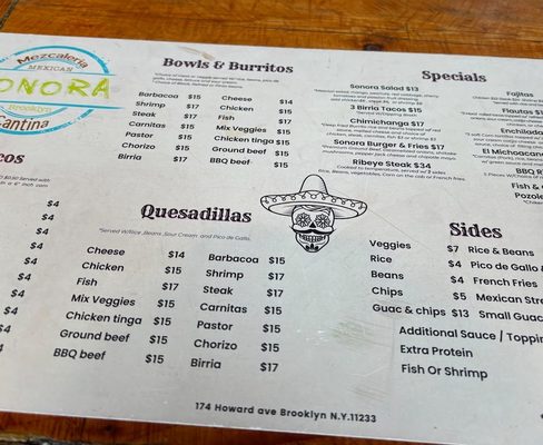 Menu photo 1 Sonora Brooklyn, NY Menu photo 1 Sonora Brooklyn, NY