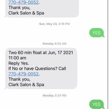 Clark Salon & Spa - THE BUSINESS APOLOGIZING FOR THEIR MISHAP. PROMISED A CASH REFUND AND NEVER RECEIVED IT. - Hair Salons Near Me - Canton, Georgia Clark Salon & Spa - THE BUSINESS APOLOGIZING FOR THEIR MISHAP. PROMISED A CASH REFUND AND NEVER RECEIVED IT. - Hair Salons Near Me - Canton, Georgia