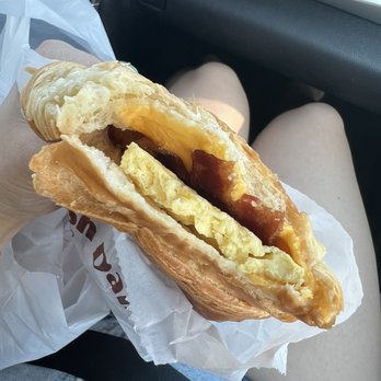 Jelly Donut - Croissant with bacon, egg, yellow cheese - Donuts Near Me - Fairfield, California
