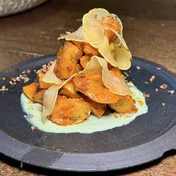 The Shipwright's Daughter - "Roasted Squash" (herbed yogurt, pickled delicata squash, harissa, crunchy quinoa) - Seafood Near Me - Mystic, Connecticut The Shipwright's Daughter - "Roasted Squash" (herbed yogurt, pickled delicata squash, harissa, crunchy quinoa) - Seafood Near Me - Mystic, Connecticut