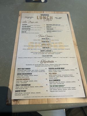 Menu photo 8 Shades Bar & Grill Inlet Beach, FL