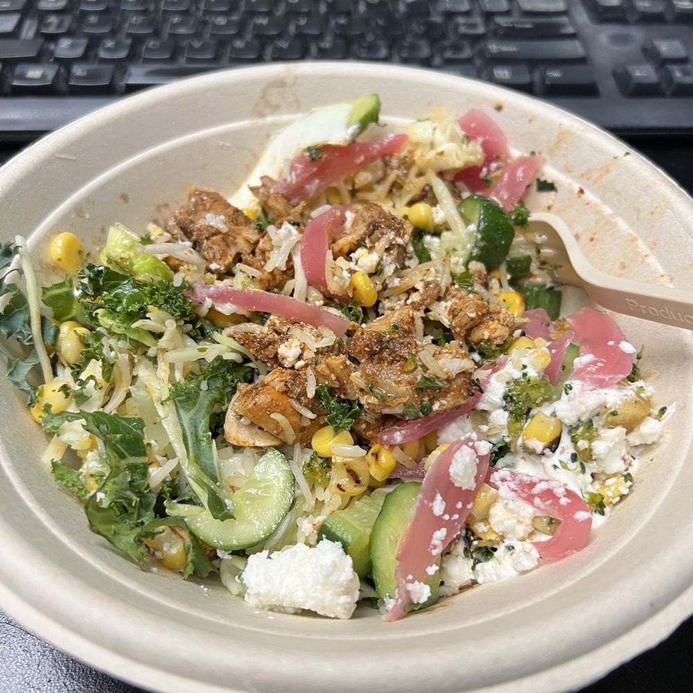 CAVA - Custom bowl half filled. - Mediterranean Near Me - Dallas, Texas