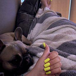 Neon Gel X nails by Kerry & Pedicure by Moon Ft. The Frenchie Neon Gel X nails by Kerry & Pedicure by Moon Ft. The Frenchie
