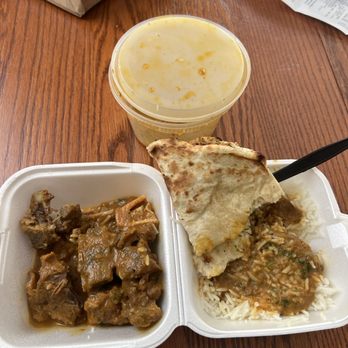 Nawab Indian Food - Goat curry, rice, and garlic naan bread. Absolutely delicious - Indian Near Me - Springfield, Ohio Nawab Indian Food - Goat curry, rice, and garlic naan bread. Absolutely delicious - Indian Near Me - Springfield, Ohio