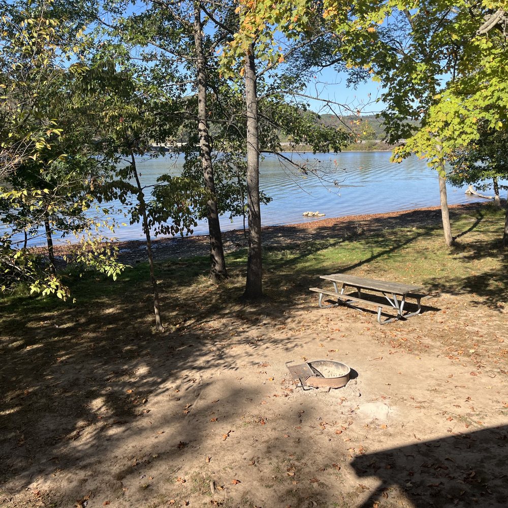 Lake Raystown Resort - view from porch in cabin 5. - Hotels Near Me - Entriken, Pennsylvania