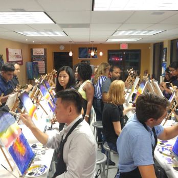 Painting with a Twist - What everyone's painting was supposed to look like. - Paint & Sip Near Me - Plantation, Florida