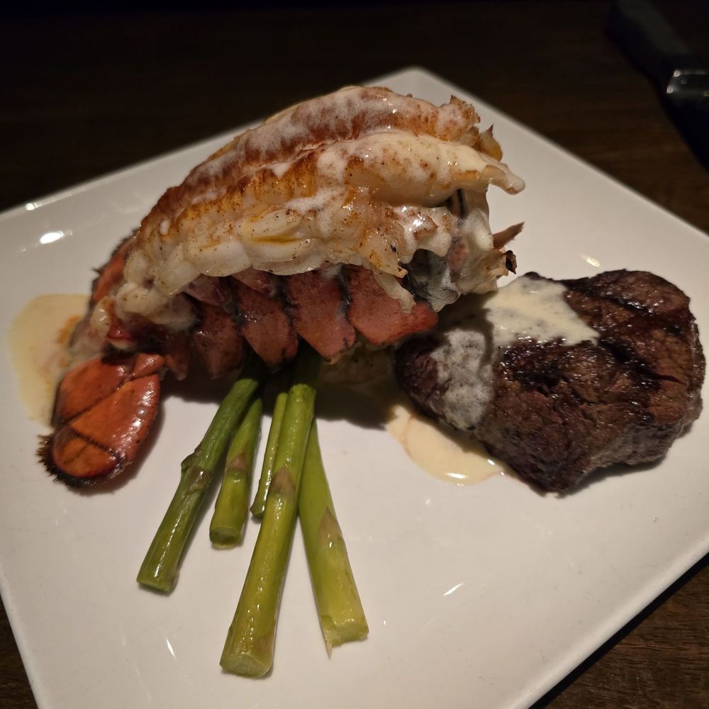 Kingfish - Surf and Turf (Lobster tail and filet) - Seafood Near Me - Akron, Ohio Kingfish - Surf and Turf (Lobster tail and filet) - Seafood Near Me - Akron, Ohio