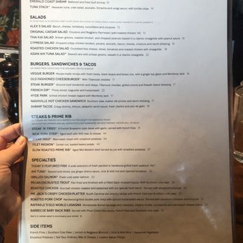 J. Alexander's - Dinner menu - New American Near Me - Madison, Alabama