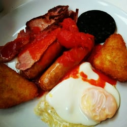 Bear Grills - Large breakfast with beans switched for a hash brown, as it should be.