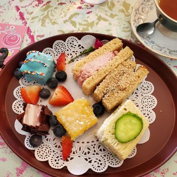 Dream Come True Tea & Party Room - Three tiny sandwiches and three even tinier desserts. We expect tea food to be small, but wow. - Venues & Event Spaces Near Me - Long Beach, California