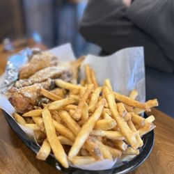 Wing Doozy - Parmesan garlic wings with seasoned fries