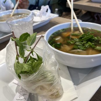 Nine Five Pho - Toppings provided in their own little bag. - Vietnamese Near Me - Pembroke Pines, Florida