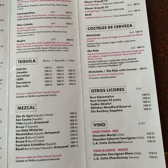 Alebrijes - Drink menu - Mexican Near Me - Praha 1, Puerto Rico
