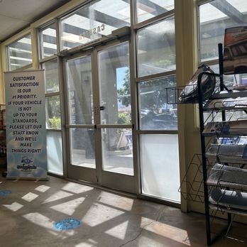 Soapy Suds Car Wash - Front doors from the inside... - Car Wash Near Me - Valencia, California