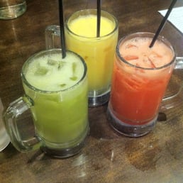 Apple, orange and watermelon juice Apple, orange and watermelon juice