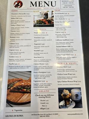 Menu photo 1 Aroma di Roma Centro Long Beach, CA