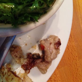 Hatch Sandwich Bar - This is a pic of pork belly fat chunks.  I told a worker, who agreed this was excessive fat on my sandwich, but he did nothing. - American Near Me - Hickory, North Carolina