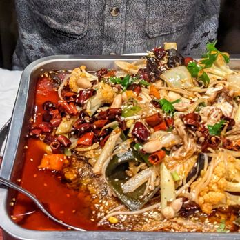 Benyue Restaurant - House Signature Roasted Fish: a mouthwatering dish ideal for those with an affinity for Szechuan flavors! - Dim Sum Near Me - Indianapolis, Indiana