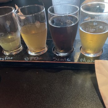 Bourbon & Burger - Beer flight. They surprised me. - Burgers Near Me - Batavia, New York