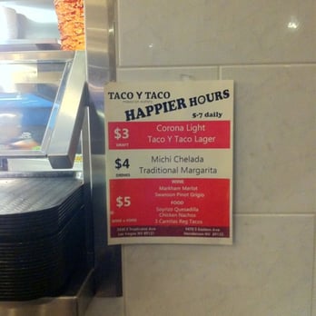 Taco Y Taco - Happy Hour menu - Mexican Near Me - Henderson, Nevada Taco Y Taco - Happy Hour menu - Mexican Near Me - Henderson, Nevada