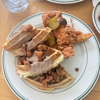 Sweet Chick - Nashville Chicken 3pc Tenders &  Apple cinnamon Waffle - Breakfast & Brunch Near Me - Brooklyn, New York