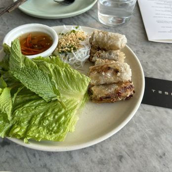 Slanted Door - Crispy Pork & Shrimp Imperial Roll (2 already in my tummy) - Vietnamese Near Me - San Ramon, California Slanted Door - Crispy Pork & Shrimp Imperial Roll (2 already in my tummy) - Vietnamese Near Me - San Ramon, California