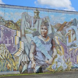 Water Writes Honolulu Mural - Queen Liliuokalani