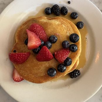 La Bergamote - Lemon Ricotta Blueberry Pancakes - Breakfast & Brunch Near Me - New York, New York La Bergamote - Lemon Ricotta Blueberry Pancakes - Breakfast & Brunch Near Me - New York, New York