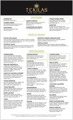 Menu photo 2 Tekilas Bar and Grill Rogers, AR